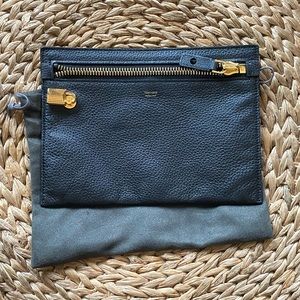 Tom Ford Alix zip and padlock black leather bag